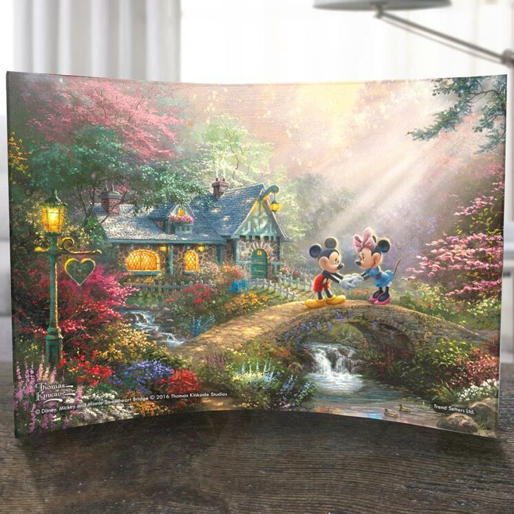 Mickey And outlets Minnie Sweetheart Bridge - Thomak Kinkade Studios New